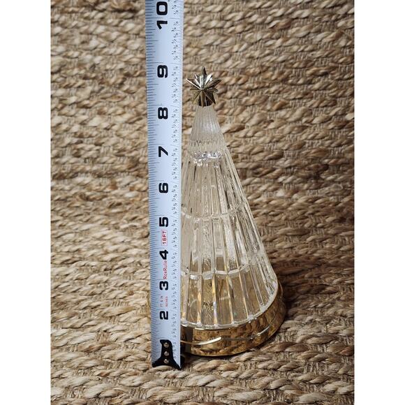 Vintage Holiday Elegance 9” 24% Fine Lead Crystal Light Up Christmas Tree - Picture 7 of 10